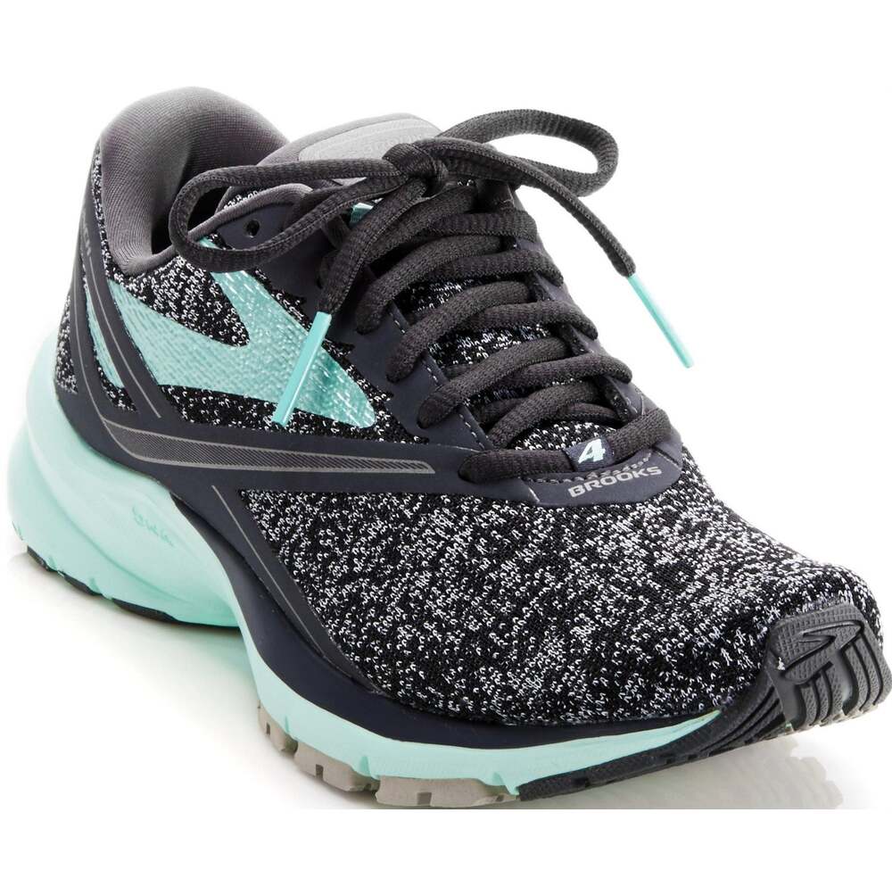 Brooks Launch 4 Road-Running Shoes DNA Sneakers Mesh Lace Up Gray Mint 8.5
